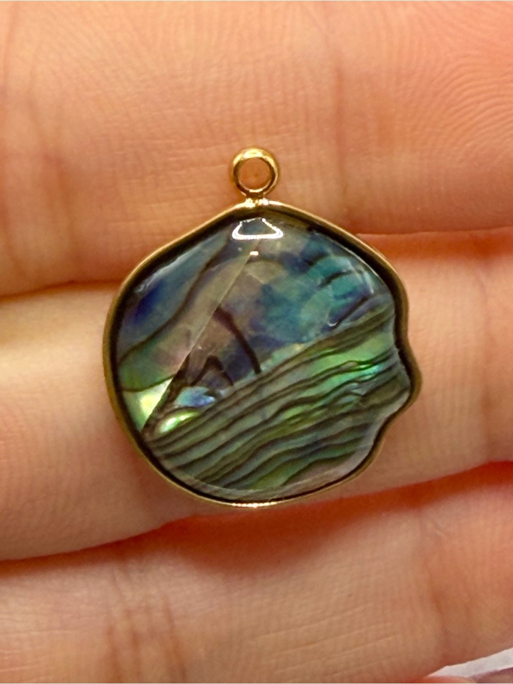 Abalone Shell Pendant - Multicolor - Picture 3 of 3